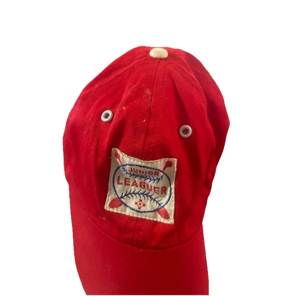 Vintage Toddler Baseball Cap Red Little Slugger Embroidery Strapback Casual Hat
